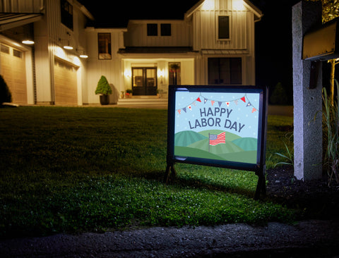 Happy Labor Day Scene Yardsy Sign