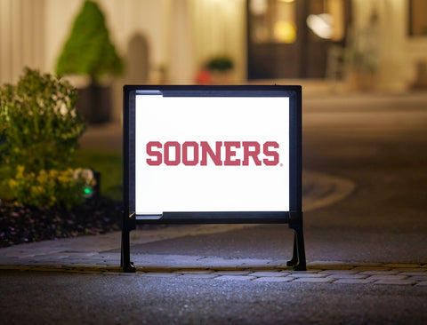 Oklahoma Sooners Wordmark White Yardsy Sign