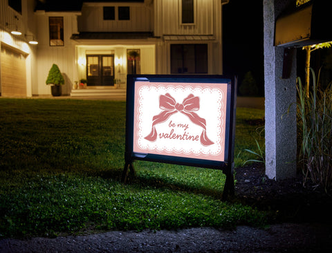 Be My Valentine Bow Yardsy Sign