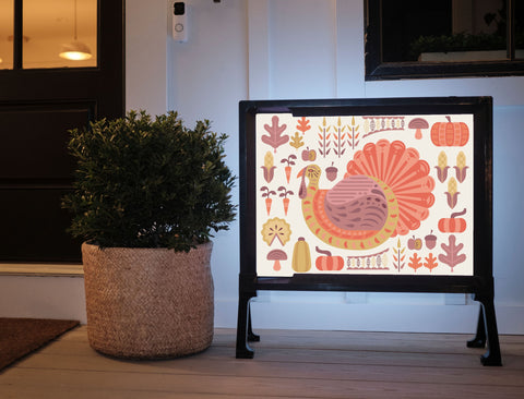 Folk Art Turkey Yardsy Sign