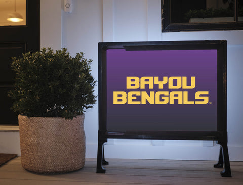 LSU Bayou Bengals Purple Yardsy Sign