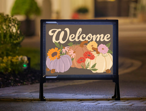 Welcome Pumpkins Autumn Yardsy Sign
