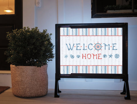 Welcome Home Beach Inspired Yardsy Sign