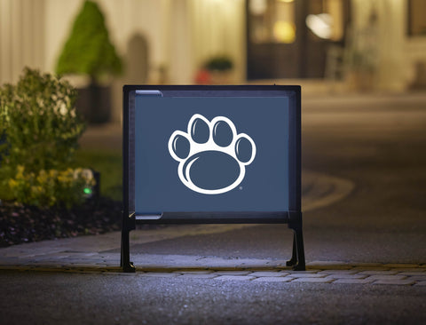 Penn State Paw Mark Navy Yardsy Sign