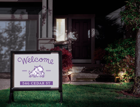 Welcome TCU Custom Yardsy Sign