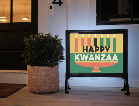 Happy Kwanza Kinara Yardsy Sign