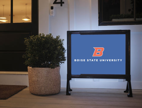 Boise State Primary Academic Mark Blue Yardsy Sign