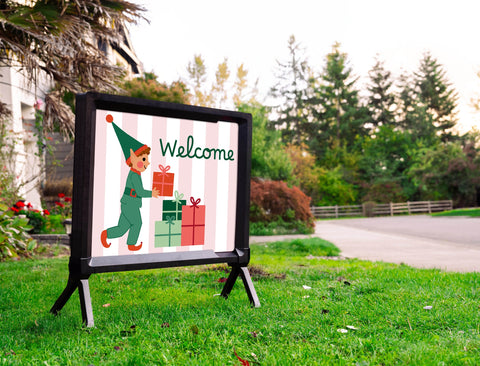 Welcome Elf Yardsy Sign