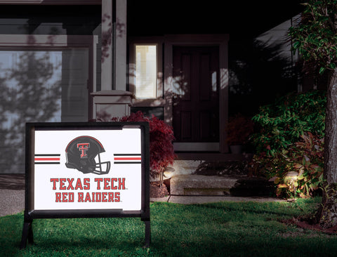 Texas Tech Red Raiders Helmet White Yardsy Sign