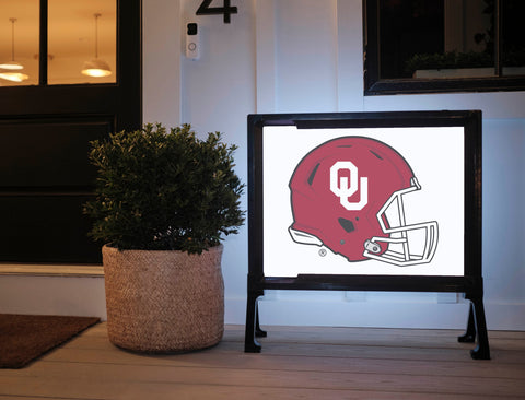 Oklahoma Helmet Mark White Yardsy Sign