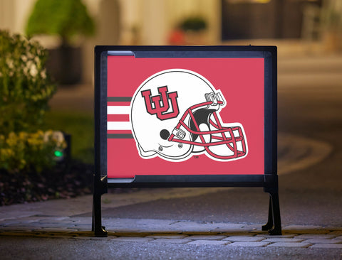 Utah Helmet Red Stripe Yardsy Sign
