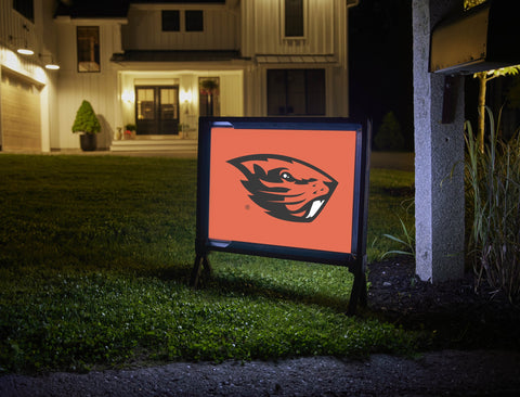 Oregon State Beavers Mascot Orange Yardsy Sign