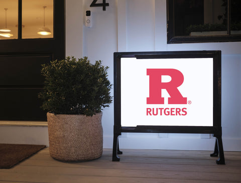Rutgers R Red Mark White Yardsy Sign