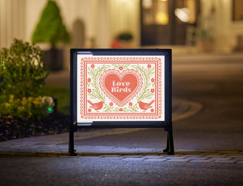 Love Birds Yardsy Sign