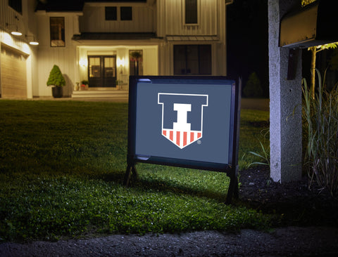 Illinois Badge Mark Blue Yardsy Sign