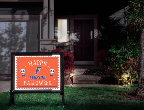Florida Happy Halloween Skulls Yardsy Sign