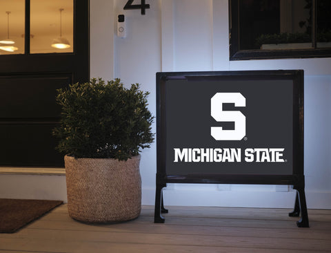 Michigan State S Black Yardsy Sign