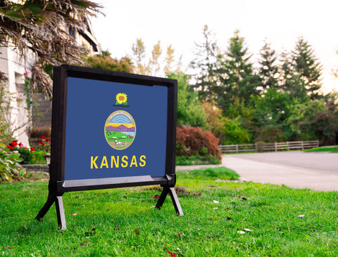 Kansas State Flag Yardsy Sign