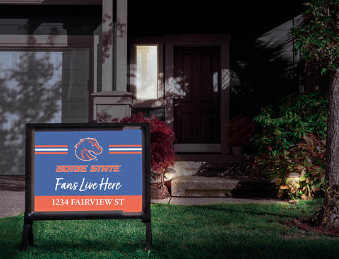 Fans Live Here Boise State Custom Yardsy Sign