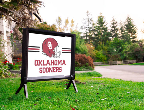 Oklahoma Sooners Helmet White Yardsy Sign