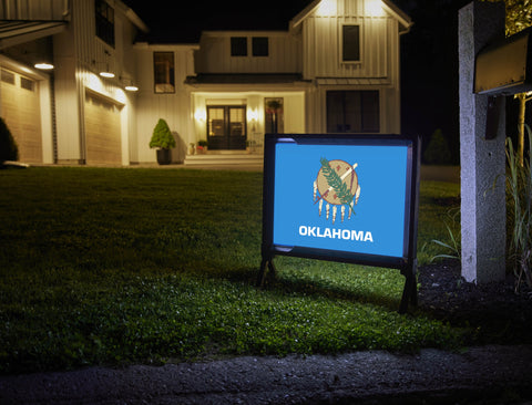 Oklahoma State Flag Yardsy Sign