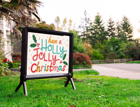 Have A Holly Jolly Christmas Yardsy Sign