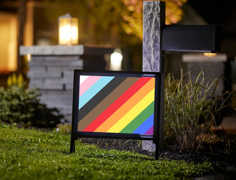 Diagonal Pride Rainbow Yardsy Sign
