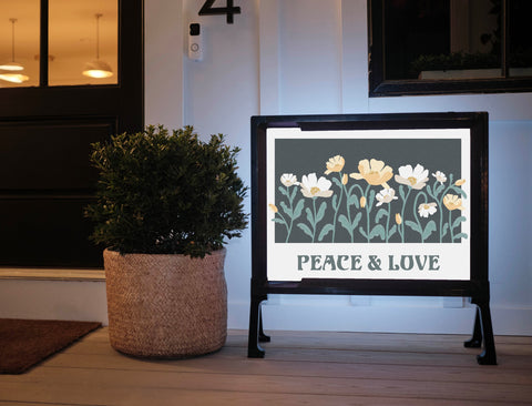 Peace & Love Yardsy Sign