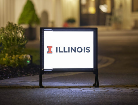 Illinois Institutional Mark White Yardsy Sign