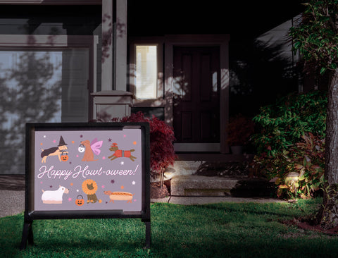 Happy Howl-Oween Yardsy Sign