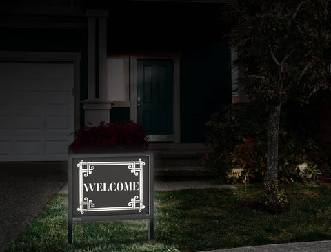 Ornate Border Welcome Yardsy Sign
