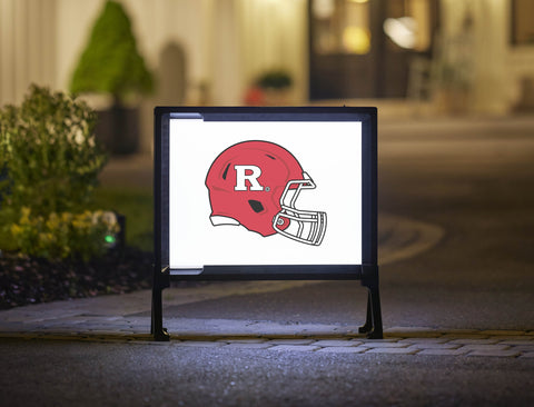 Rutgers Helmet Mark White Yardsy Sign