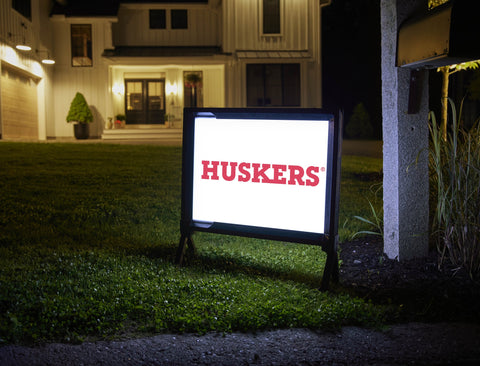 Nebraska Huskers Mark White Yardsy Sign