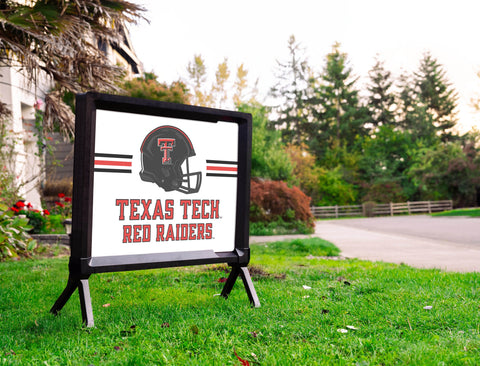 Texas Tech Red Raiders Helmet White Yardsy Sign