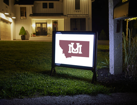 Montana State UM White Yardsy Sign