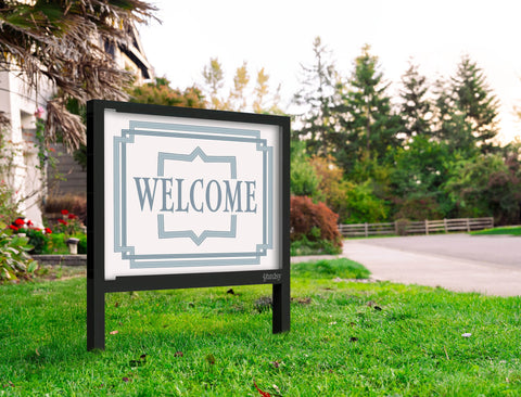 Preppy Welcome Yardsy Sign
