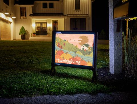 Thanksgiving Scene Yardsy Sign