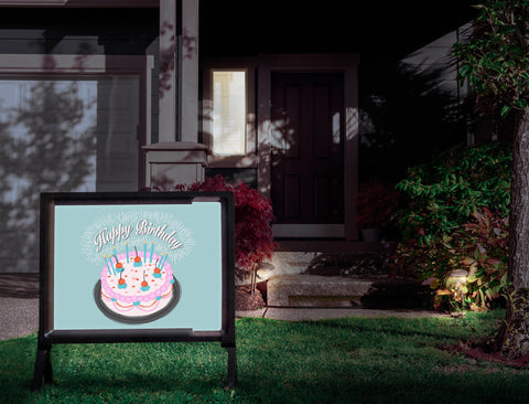 Happy Birthday Cake Yardsy Sign