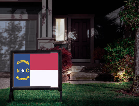 North Carolina State Flag Yardsy Sign