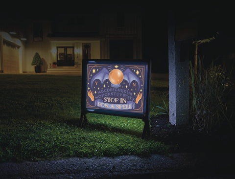 Stop In For A Spell Halloween Yardsy Sign