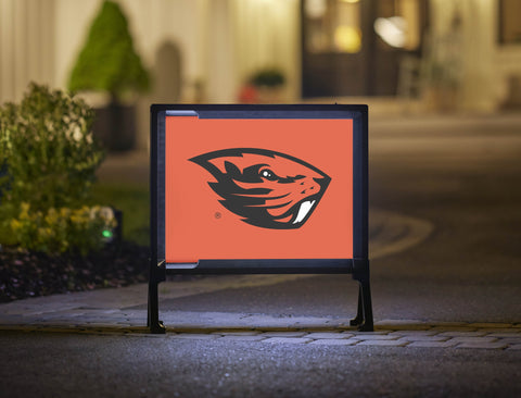 Oregon State Beavers Mascot Orange Yardsy Sign