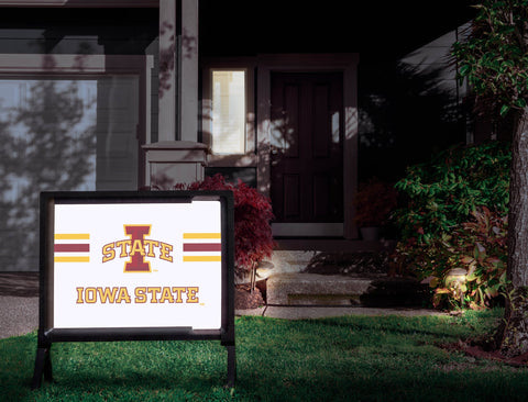 Iowa State Stripes White Yardsy Sign