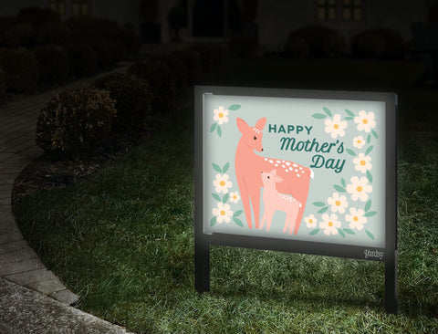 Happy Mother's Day Doe And Fawn Yardsy Sign