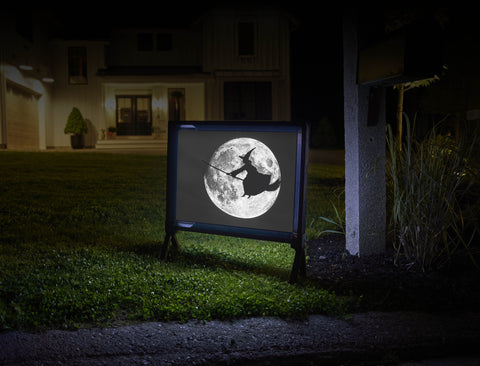 Witchy Moon Halloween Yardsy Sign