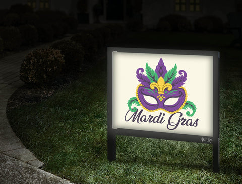 Mardi Gras Mask Yardsy Sign