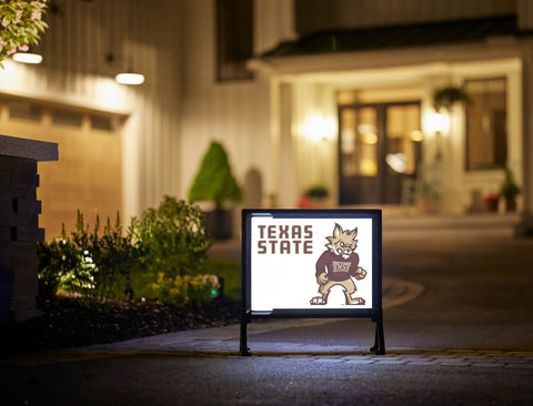 Texas State Boko White Yardsy Sign