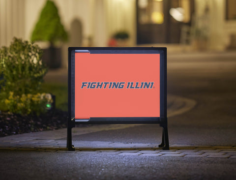 Illinois Fighting Illini Orange Yardsy Sign