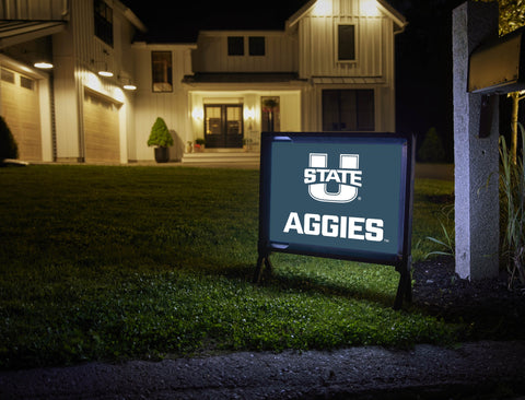 USU Aggies Blue Yardsy Sign