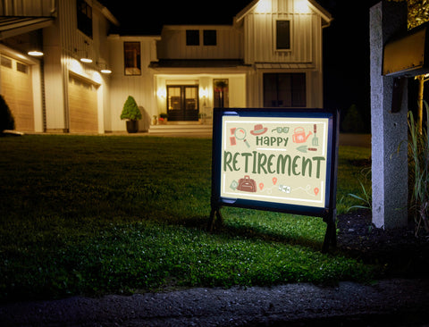 Happy Retirement Hobbies Yardsy Sign
