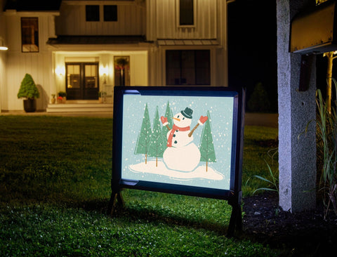 Winter Snowman Yardsy Sign
